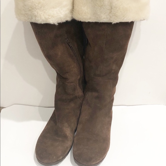 JustFab Shoes - Just Fab Women Brown lace up/zipper boots size 9